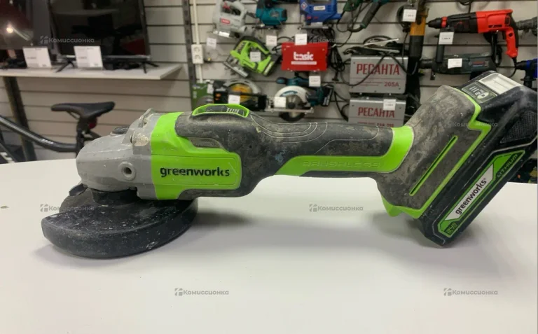 Аккумуляторная УШМ GreenWorks