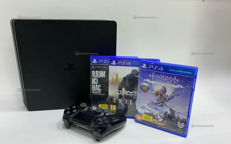 Приставка SONY Playstation 4 slim 1TB + 3 игры