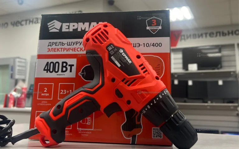 Дрель-шуруповерт ЕРМАК ДШЭ-10/400