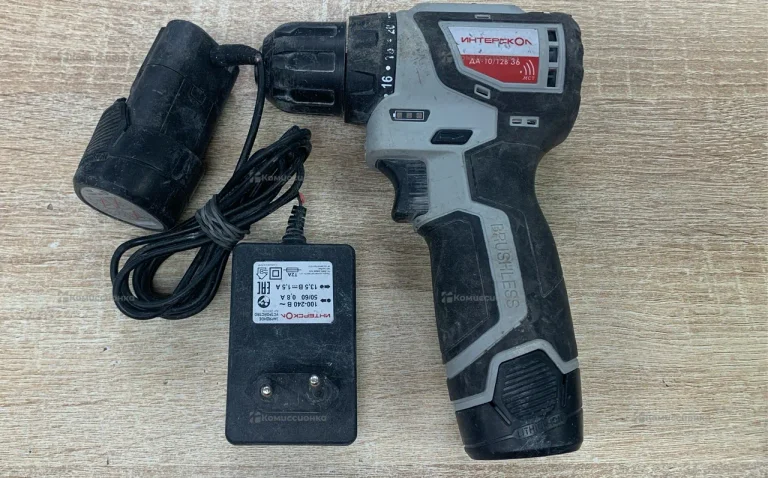 Бесчеточный шуруповерт Интерскол да-10/12в