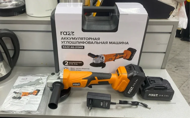 Аккумуляторная УШМ Razz AG-213KR