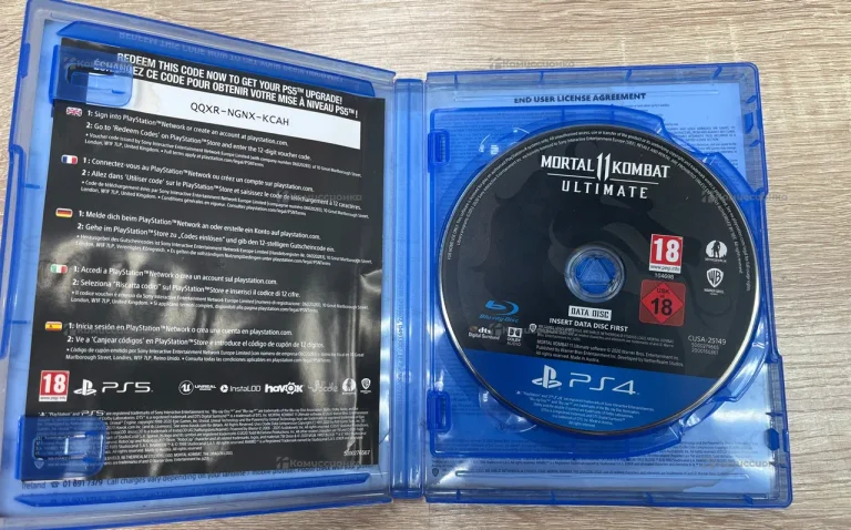 PS4. диск PS4 Mortal kombat ultimate