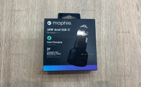 Автомобильное Зарядное Устройство Mophie USB C + USB C 60W