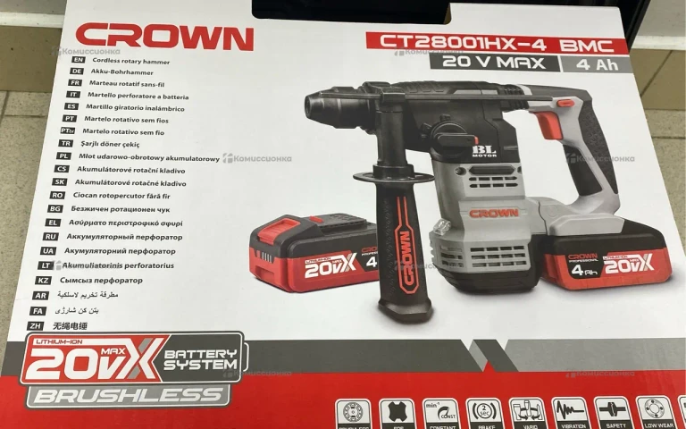 Аккумуляторный перфоратор CROWN CT28001HX-4 BMC