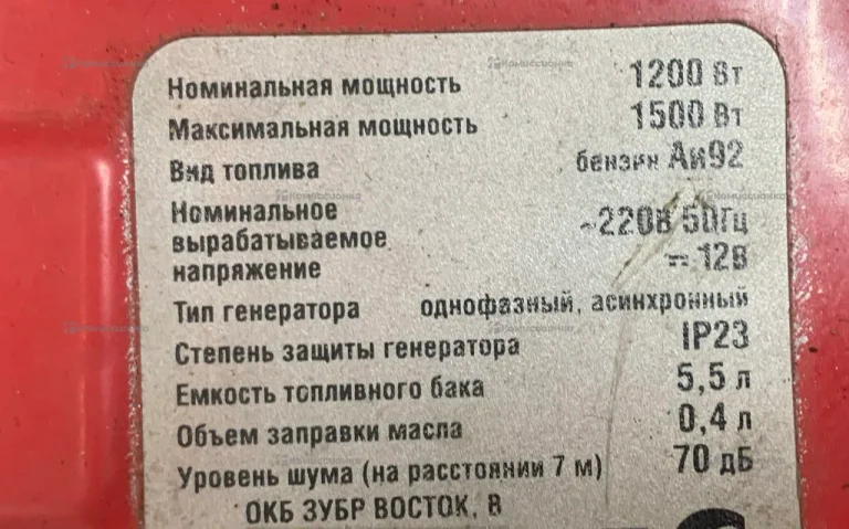 Бензогенератор зубр зомби 1500