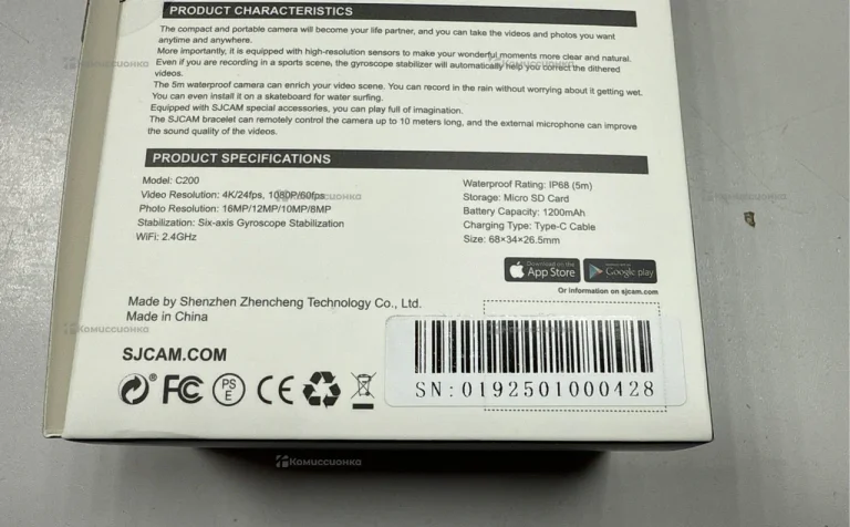 Видеокамера  sjcam c200