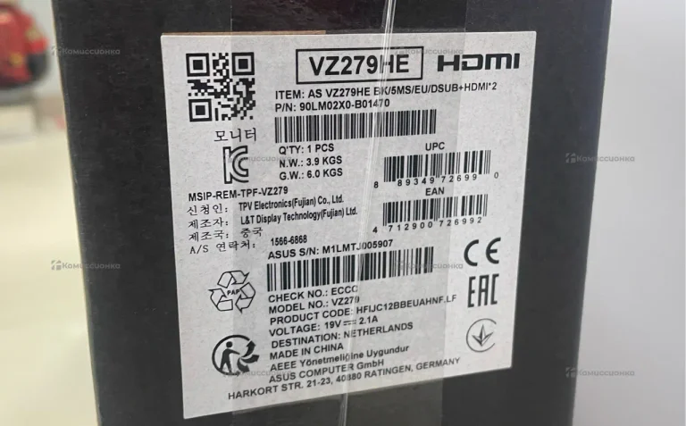 Монитор Asus VZ279 LCD MONITOR
