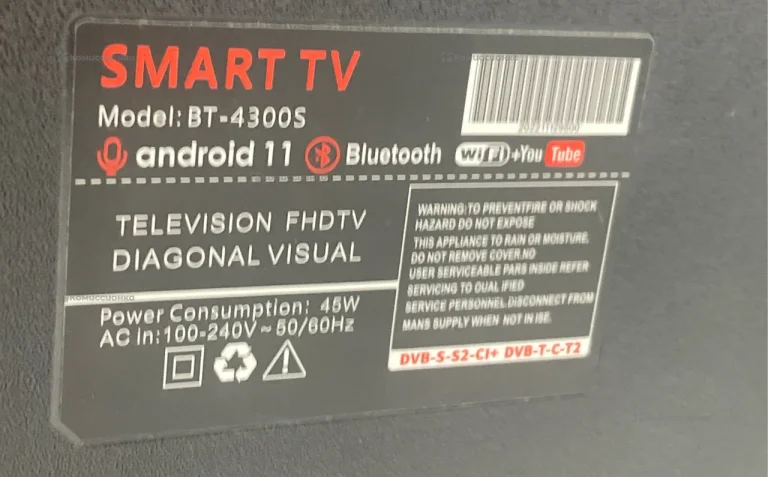 Телевизор Smart TV 43 диагональ