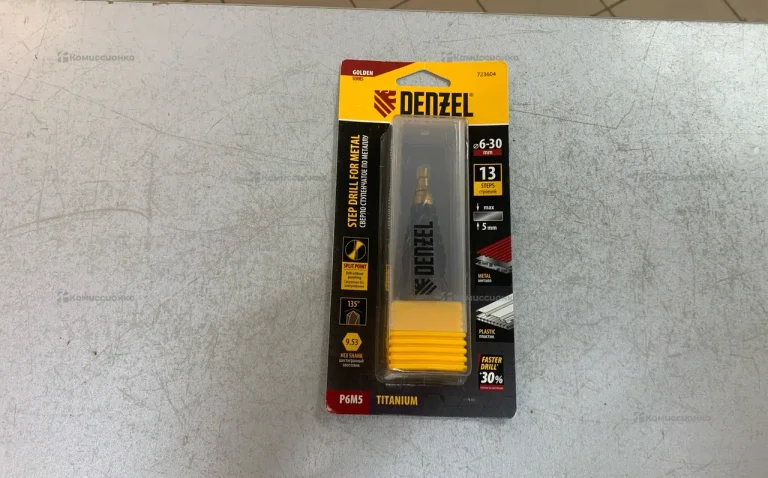 Сверло ступенчатое по металлу Denzel 6-30mm