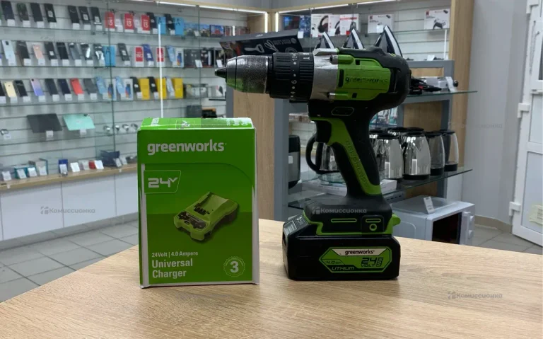 Дрель-шуруповерт GreenWorks GD24DD60