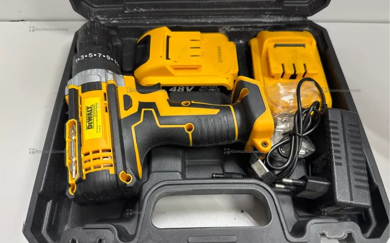 Дрель шуруповерт желтый 48V