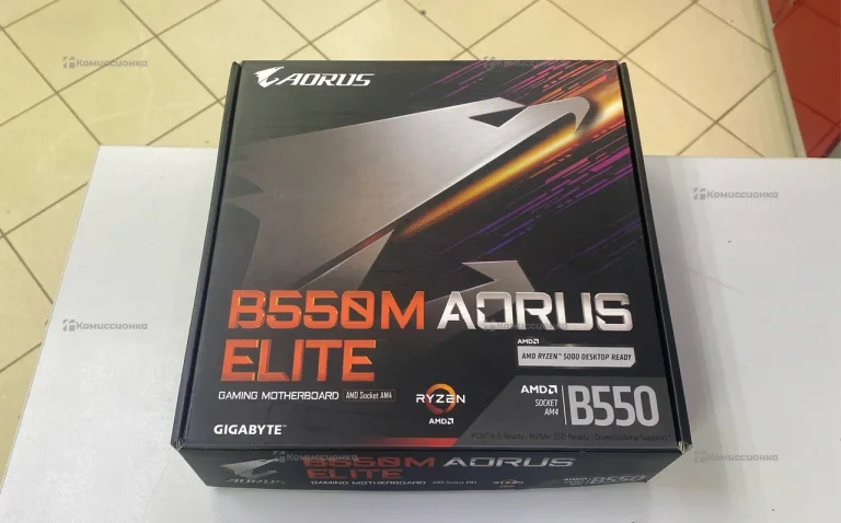 Материнская плата Gigabyte B550M + Ryzen 5 5500