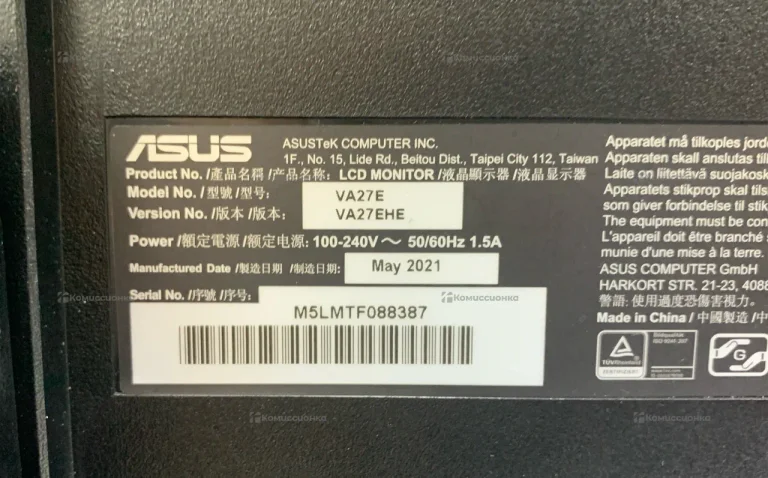 Монитор  ASUS VA27EHE