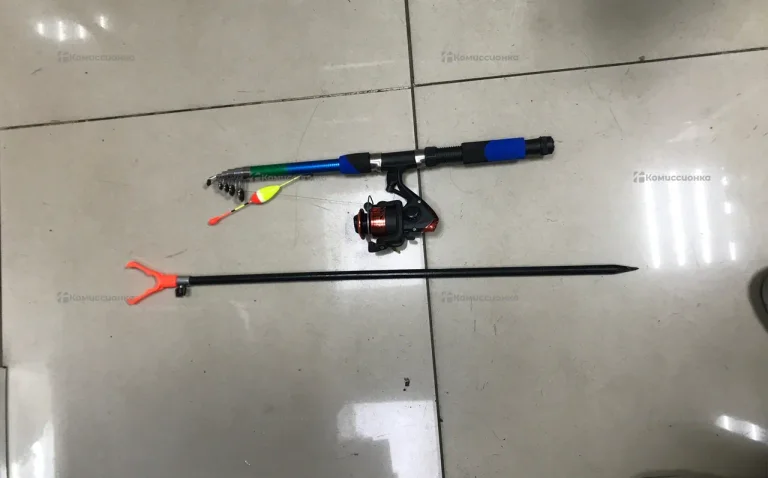 Удочка с катушкой Синяя