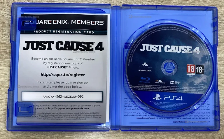 Диск на ps4 just cause 4