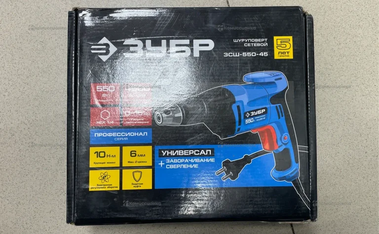 Сетевой Шуруповерт Зубр ЗСШ-550-45