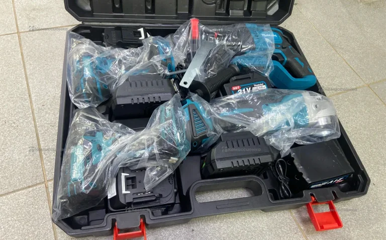 Набор Makita 4в1 (Перф/УШМ/Шурп/Гайк-т)