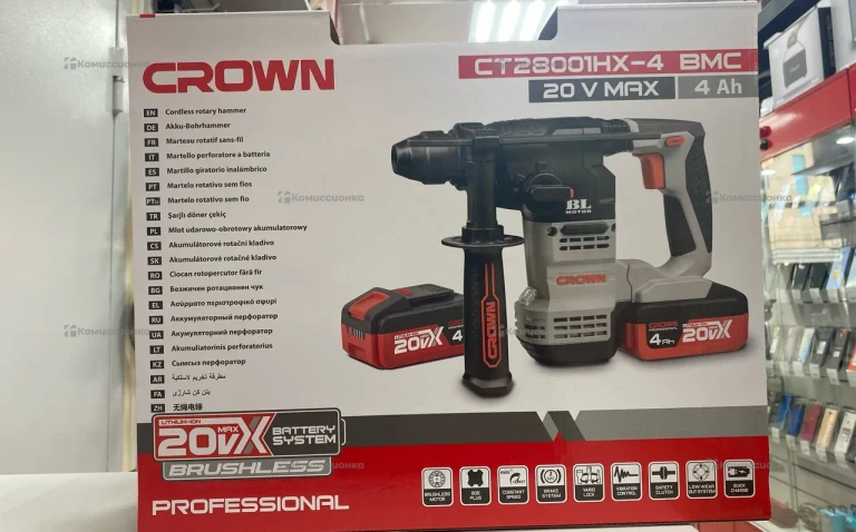 Аккумуляторный перфоратор CROWN CT28001HX-4 BMC