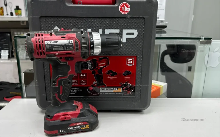 Дрель шуруповерт зубр дшл-185-22