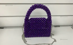 Купить Сумка женская из бусин фиолетовая б/у , в Казань Цена:3000рублей