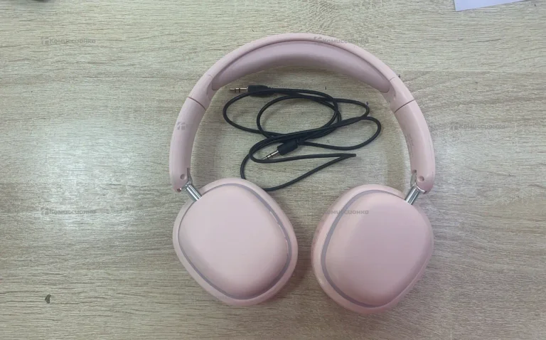 Розовые блютуз наушники