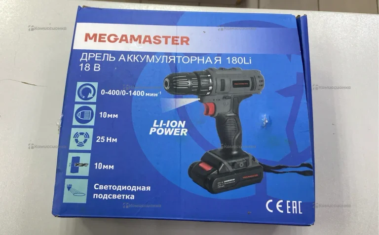 Дрель аккумуляторная Megamaster PTCD 180