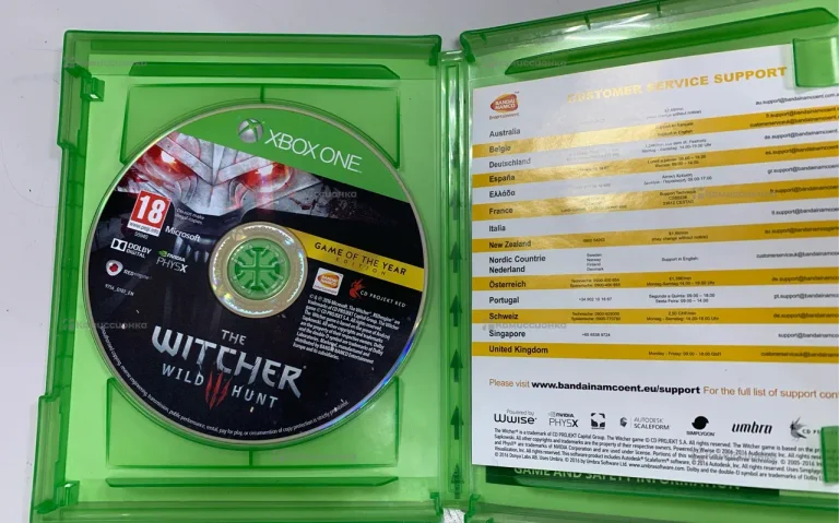 Диск Xbox one Witcher 3