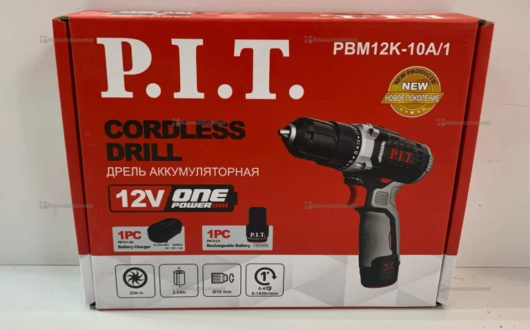 Дрель аккумуляторная P.I.T. PBM12K-10A