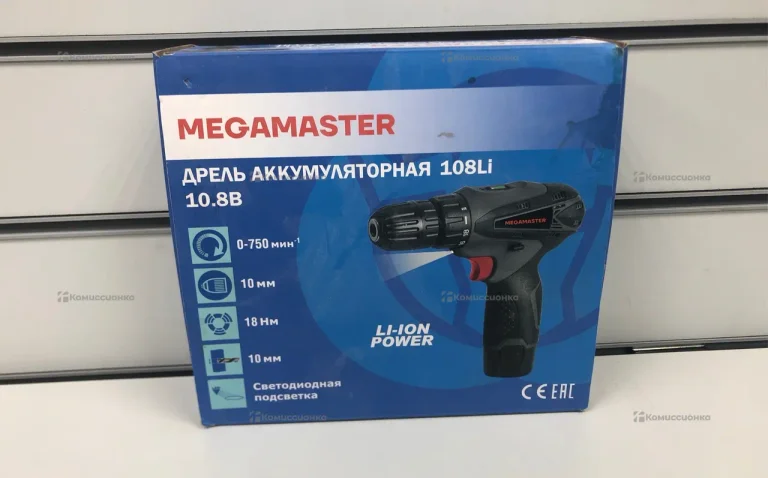 Дрель-шуруповерт аккумуляторная Megamaster PTCD Li
