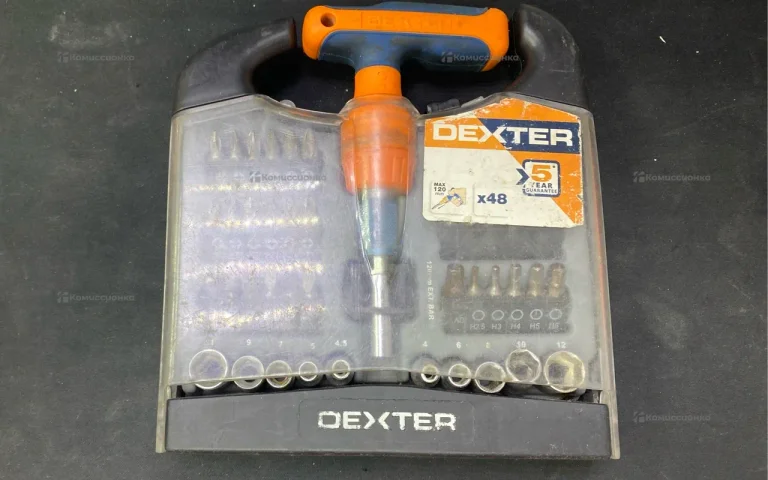 набор бит с отверткой Dexter